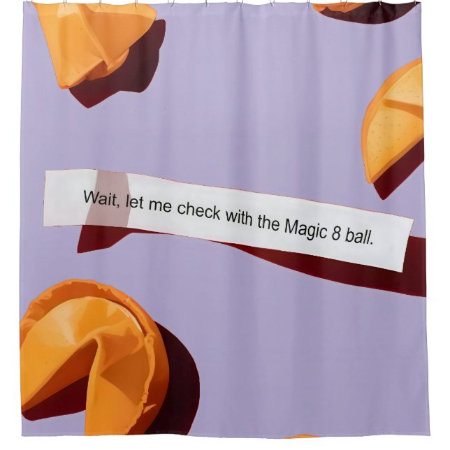 Fortune Cookie & The Magic 8 ball Shower Curtain (Front)