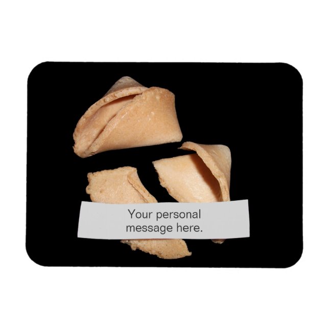Fortune Cookie with Custom Message Magnet (Horizontal)