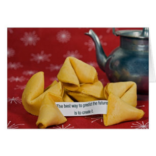 fortune cookie with old teapot