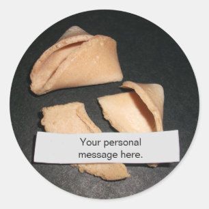 Fortune Cookie with Personalised Fortune Stickers