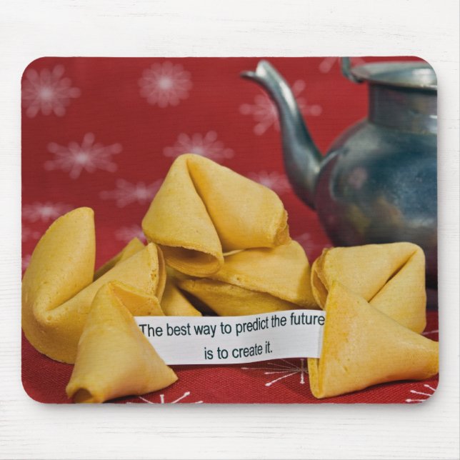 fortune cookie with teapot mouse mat (Front)