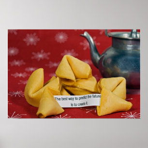 fortune cookie with wise words poster
