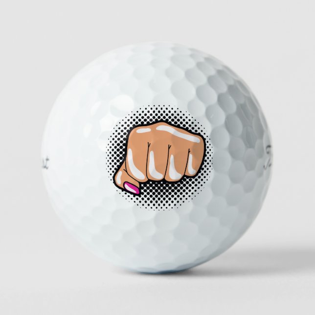 "Fortune Fairway: The GOOD LUCK Golf Ball" Golf Balls (Front)