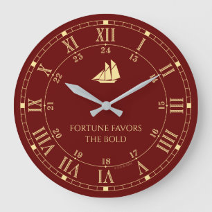 Fortune Favours The Bold Acrylic Wall Clock