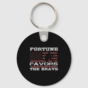 Fortune Favours The Brave Key Ring