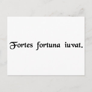 Fortune favours the brave. postcard