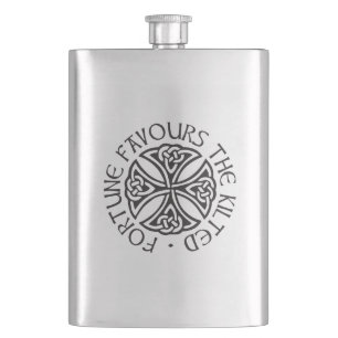 Fortune Favours the Kilted Hip Flask