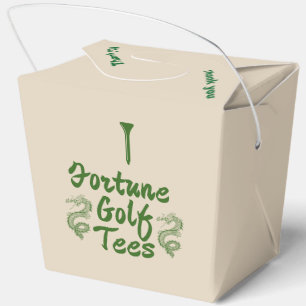 'Fortune Golf Tees' Takeout Boxes Fun Party Favour