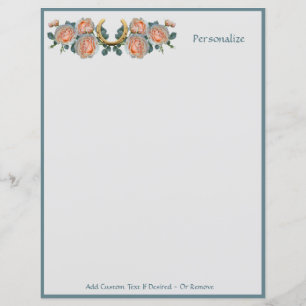 Fortune Good Luck Horseshoe Floral Personalise