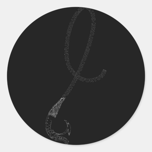 Fortune Hook Classic Round Sticker (Front)