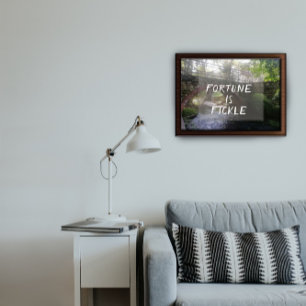 Fortune is fickle proverb bridge photo poster