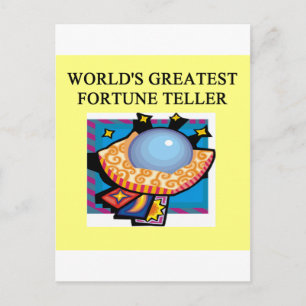 fortune teller design postcard