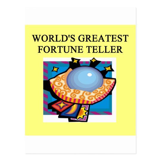 fortune teller design postcard