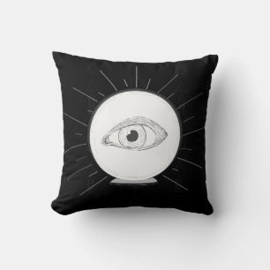 Fortune Teller Eye Seer Esoteric Crystal Ball Cushion