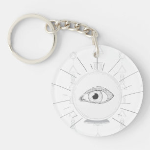 Fortune Teller Eye Seer Esoteric Crystal Ball Key Ring