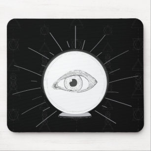 Fortune Teller Eye Seer Esoteric Crystal Ball Mouse Mat