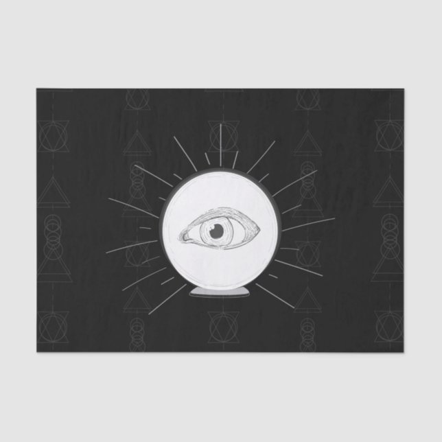 Fortune Teller Eye Seer Esoteric Crystal Ball Tissue Paper (Front)