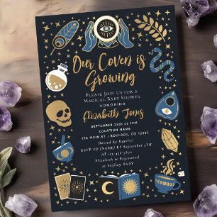 Fortune Teller Future Witchy Boy Baby Shower Invitation
