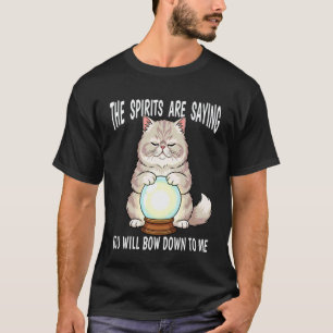 Fortune Teller House Cat with Crystal Ball Bow Dow T-Shirt