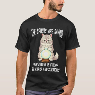 Fortune Teller House Cat with Crystal Ball Marks & T-Shirt