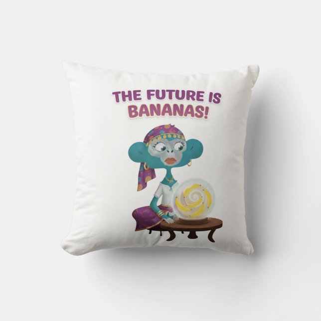 Fortune teller monkey cushion (Front)