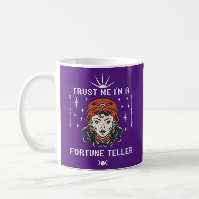Fortune Teller Mystic Gypsy Girl Psychic Crystal Coffee Mug (Left)