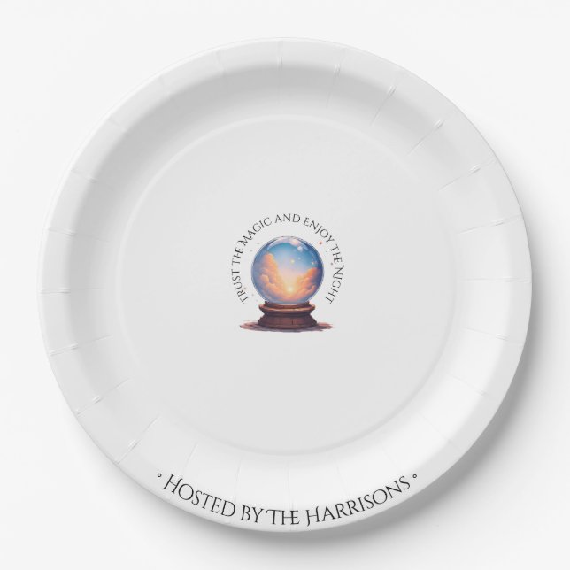 Fortune Teller Orb Halloween Plate (Front)