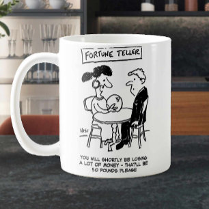 Fortune Teller Predicts a Financial Loss. Funny Coffee Mug