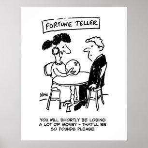 Fortune Teller Predicts a Financial Loss Poster