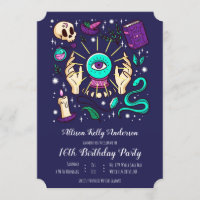 Fortune Teller Sweet 16 Magic 16th Birthday Purple