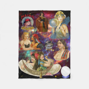 Fortune tellers Gypsy Psychics Vintage Art Fleece Blanket