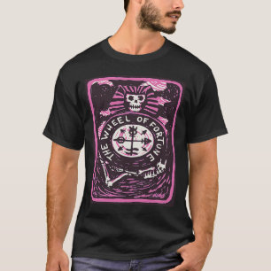 Fortune Wheel Tarot Card Mystical Cards Funny Occu T-Shirt