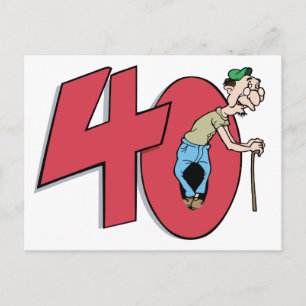 Forty - 40 year old Birthday Greeting Postcard