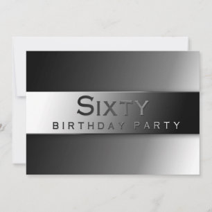 FORTY -  60 TH BIRTHDAY PARTY INVITATION - CLASSY