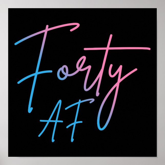 Forty AF II - Birthday Gift Poster (Front)