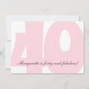 Forty and Fabulous Birthday Party Invitation