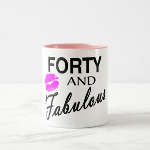 Forty And Fabulous Two-Tone Coffee Mug