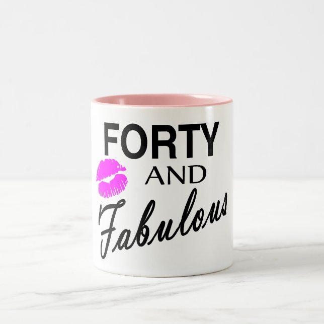 Forty And Fabulous Two-Tone Coffee Mug (Center)