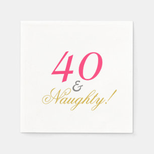 Forty and Naughty! Napkin