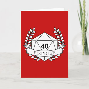 Forty Club Tabletop Gamer Card