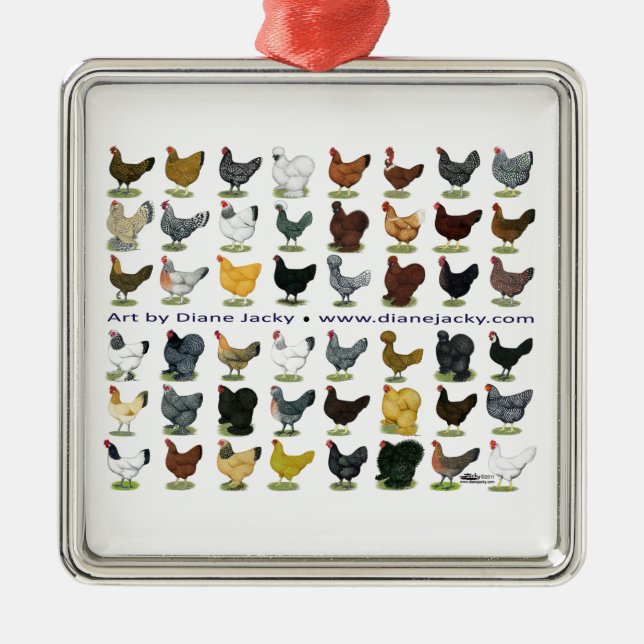 Forty-eight Hen Promo Metal Tree Decoration (Front)