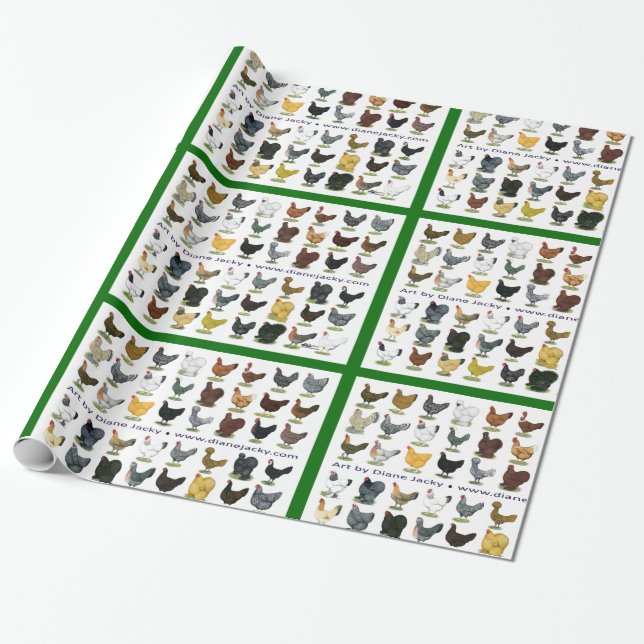 Forty-eight Hen Promo Wrapping Paper (Unrolled)