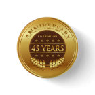 Forty Five Years Anniversary Gold Medal