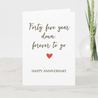 Forty Five Years Down / Forever to Go Card