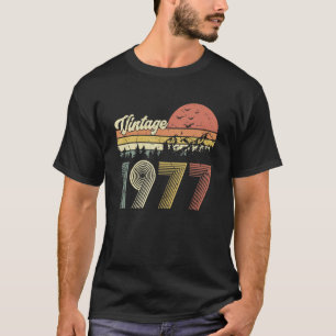 Forty Five Years Old Vintage 1977 Retro 45th Bday T-Shirt