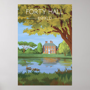 Forty Hall Enfield Travel Poster