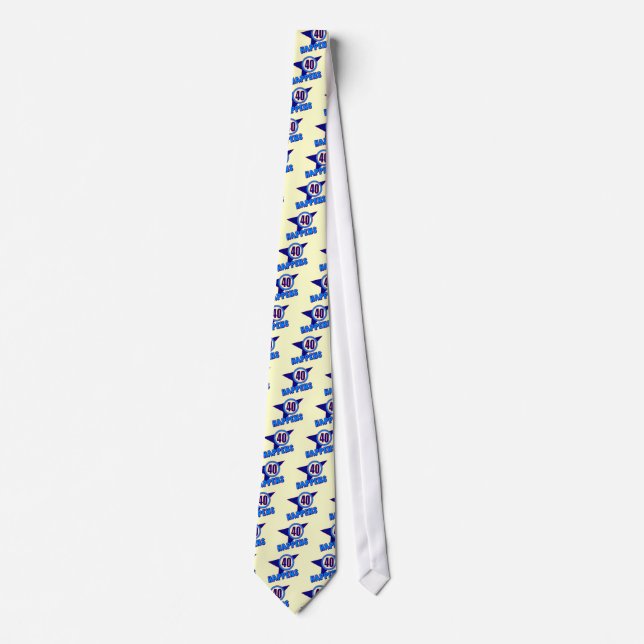 Forty Happens 40th Birthday Gifts Tie (Front)