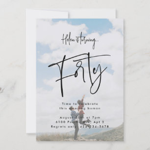 Forty Photo Invitation