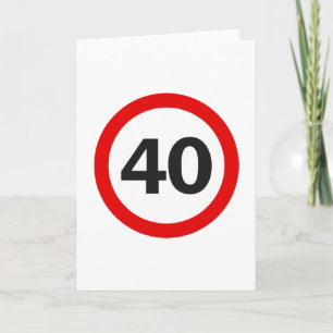 Forty Road Sign Card
