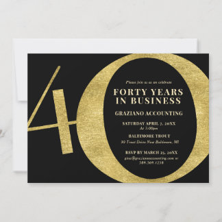 Forty Years in Business 40th Anniversary Invitation